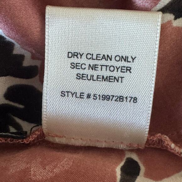 REBECCA TAYLOR Silk Long Sleeve Paintbrush Top Blouse Tied cuffs V-neck Sz 4 - Picture 11 of 11